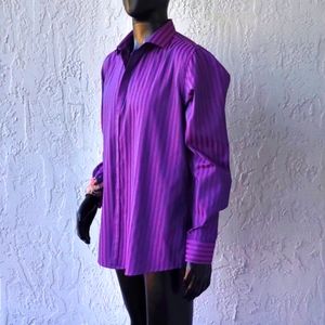 SAND Copenhagen Men’s Luxury Striped Shirt w/Contrasting Cuffs